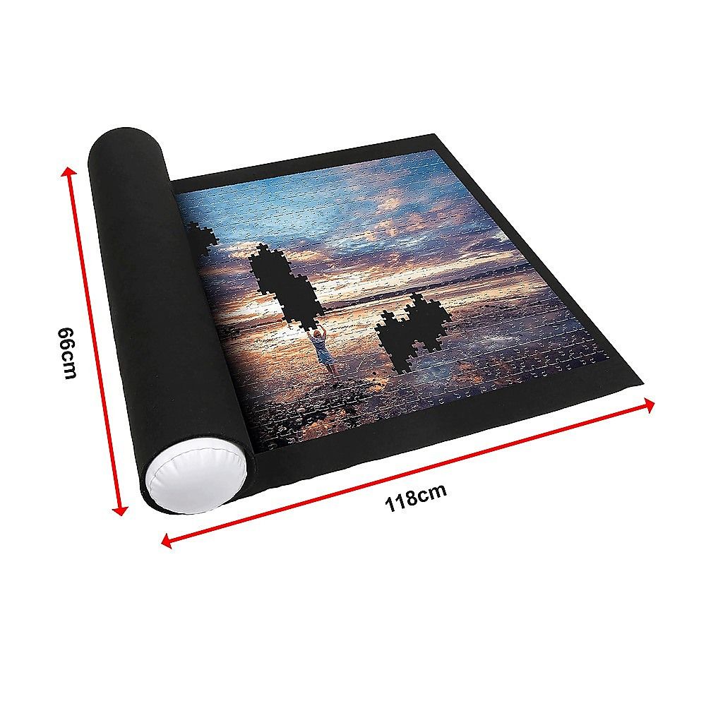 Jigsaw Puzzle Roll Up Mat 1500 Piece Felt Puzzle Saver 118x66cm Storage Tube