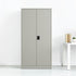 Two-Door Metal Cabinet Shelf Storage for Home Office Gym