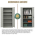 Two-Door Metal Cabinet Shelf Storage for Home Office Gym
