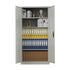 Two-Door Metal Cabinet Shelf Storage for Home Office Gym