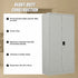 Two-Door Metal Cabinet Shelf Storage for Home Office Gym