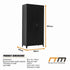 Black Two Door Metal Storage Cabinet with Legs Adjustable Shelf Lockable Steel Cupboard for Home Office Gym