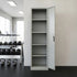 Single-Door Metal Tall Cabinet Shelf Storage for Home Office Gym