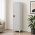 Single-Door Metal Tall Cabinet Shelf Storage for Home Office Gym