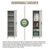 Single-Door Metal Tall Cabinet Shelf Storage for Home Office Gym
