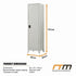 Single-Door Metal Tall Cabinet Shelf Storage for Home Office Gym