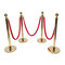 4 x Queue Barriers + 3 Ropes Exhibition Crowd Control Bollards