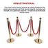 4 x Queue Barriers + 3 Ropes Exhibition Crowd Control Bollards
