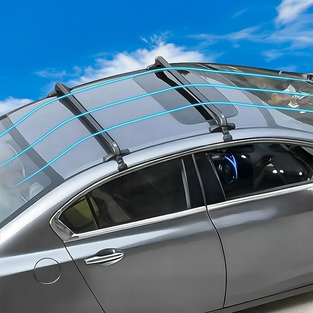 Lockable Aluminium Car Roof Racks 105cm 75kg for Cars Without Rails Anti Theft