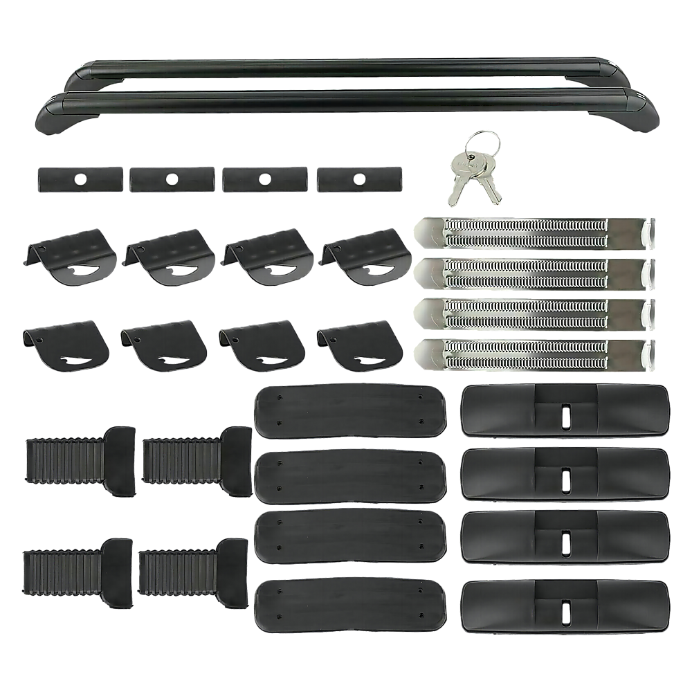 Lockable Aluminium Car Roof Racks 105cm 75kg for Cars Without Rails Anti Theft