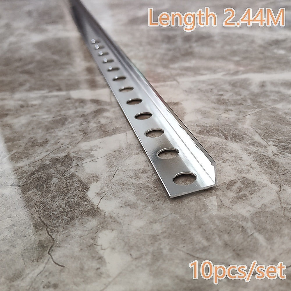 10 x Tile Trim Heavy Duty L Shaped Edge Aluminium 10mm