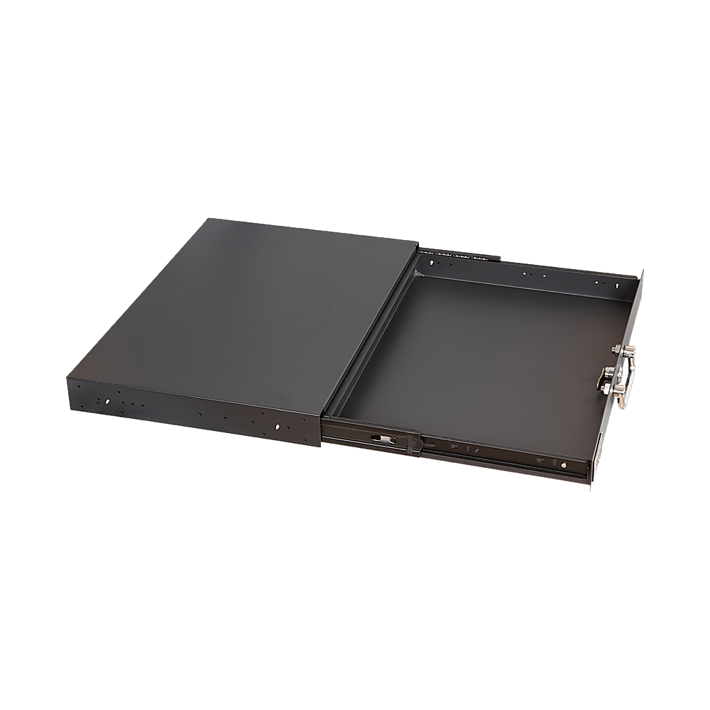 1U Locking Rack Mount Drawer Secure Steel Storage for 19