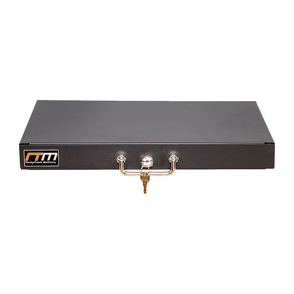 1U Locking Rack Mount Drawer Secure Steel Storage for 19