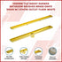 1000mm Tile Insert Bathroom Shower Brushed Brass Grate Drain w/Centre outlet Floor Waste