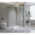Adjustable 1300x1010mm Single Door Corner Sliding Glass Shower Screen in Chrome