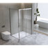Adjustable 1300x1010mm Single Door Corner Sliding Glass Shower Screen in Chrome