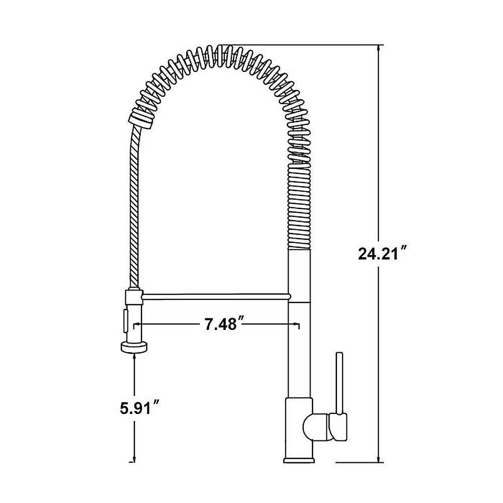 Basin Mixer Pull-Out Kitchen Tap Faucet, Matte Black Kit