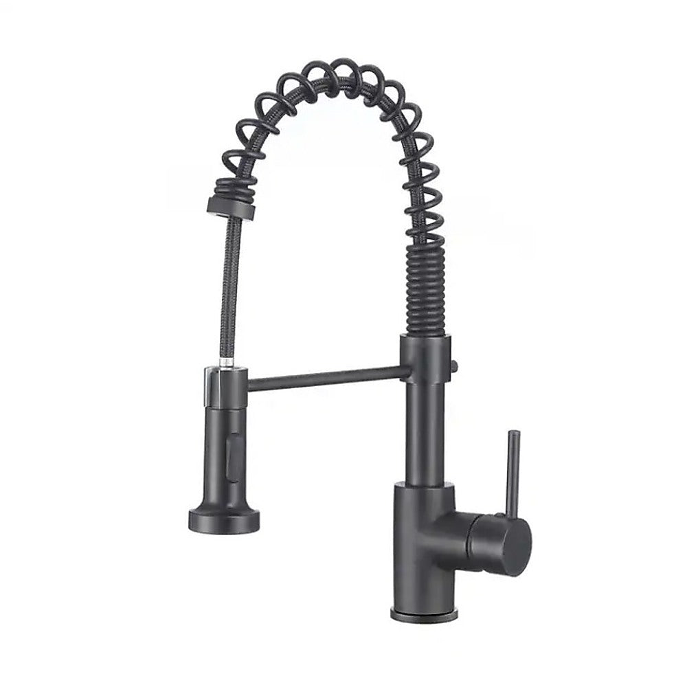 Flexible Pull-Out Kitchen Mixer Tap with Spray Function, Black