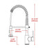 Flexible Pull-Out Kitchen Mixer Tap with Spray Function, Black