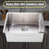 600x450mm Handmade 1.5mm 16 Gauge Stainless Steel Kitchen Laundry Sink with Waste