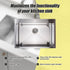 700x500mm Handmade 1.5mm 16 Gauge Stainless Steel Kitchen Laundry Sink with Waste