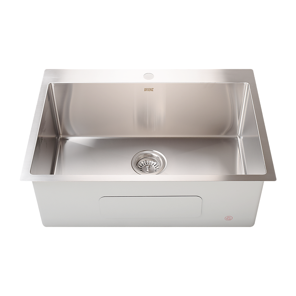 700x500mm Handmade 1.5mm 16 Gauge Stainless Steel Kitchen Laundry Sink with Waste