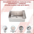 700x500mm Handmade 1.5mm 16 Gauge Stainless Steel Kitchen Laundry Sink with Waste