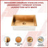 700x450mm Handmade 1.5mm 16 Gauge Gold Stainless Steel Kitchen Laundry Sink with Waste