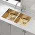 775x450mm Handmade 1.5mm 16 Gauge Gold Finish Stainless Steel Kitchen Laundry Sink with Waste