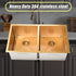 775x450mm Handmade 1.5mm 16 Gauge Gold Finish Stainless Steel Kitchen Laundry Sink with Waste