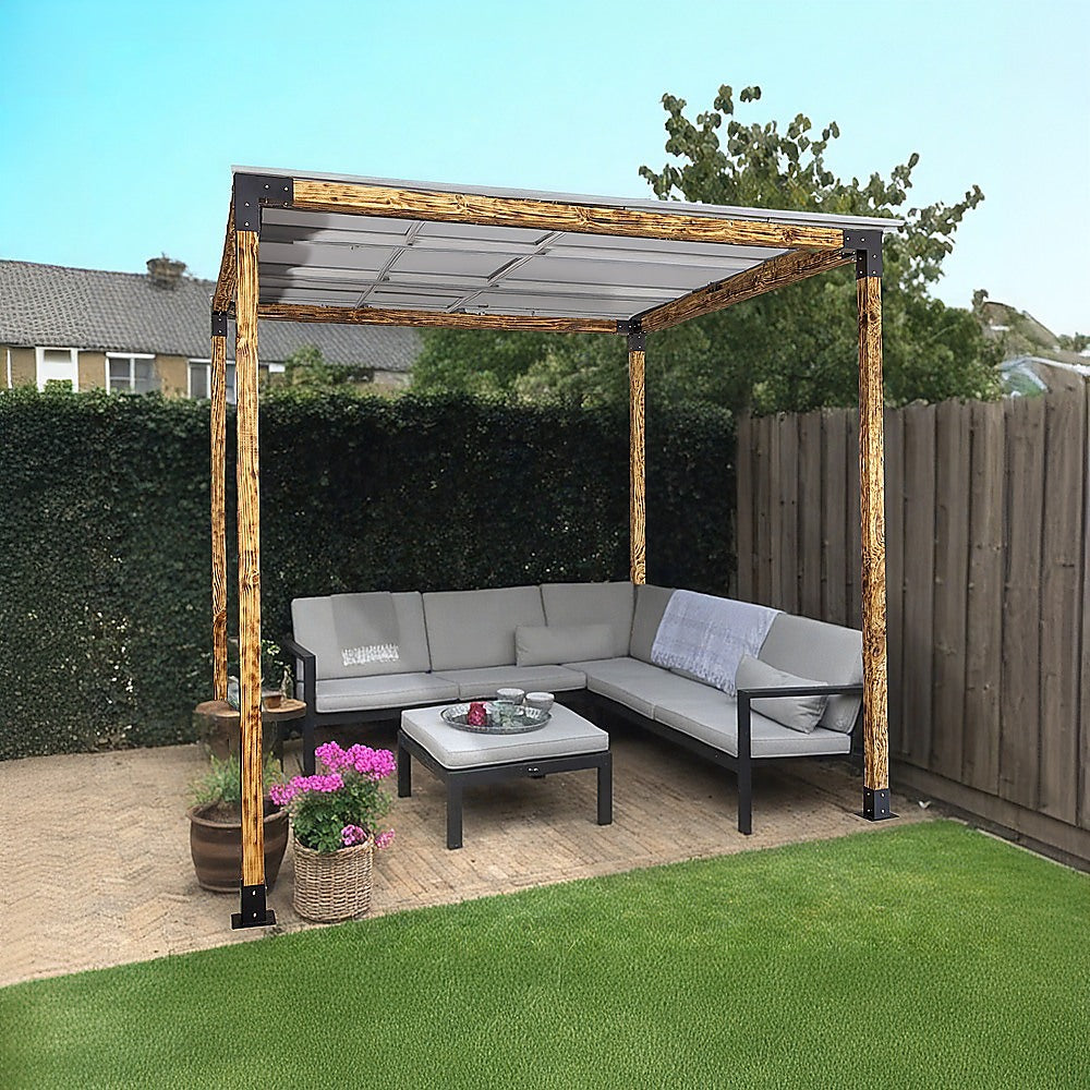 Roof Pergola Gazebo Shed Matte Black Steel Brackets DIY Kits