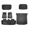6 piece Tesla Model Y Floor Mats for Front and Rear Trunk Front Passenger and Driver Side
