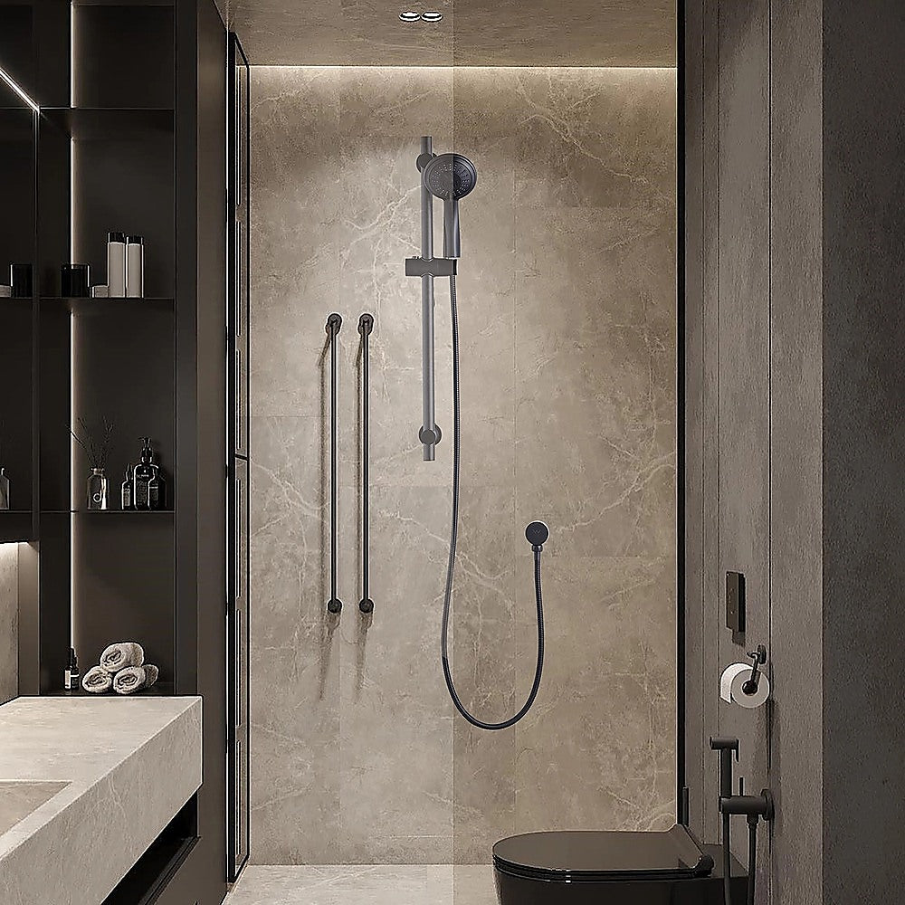 Hand Held Shower Rail and Soap Dish Set, 8.08L/min WELS 3-Star