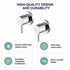 Bathroom Shower Bath Hot and Cold Mixer WATERMARK Certified in Chrome