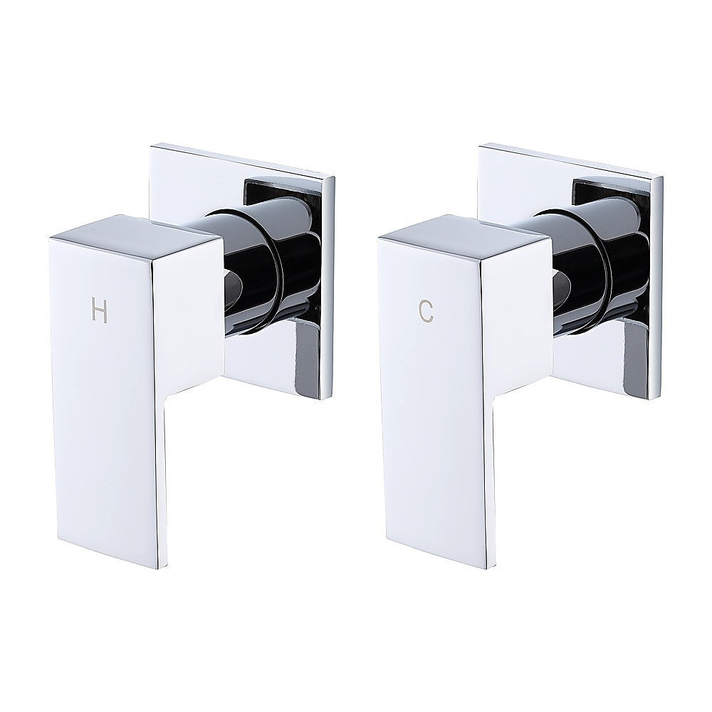 Bathroom Shower Bath Hot and Cold Square Mixer WATERMARK Certified in Chrome