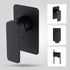 Single Square Shower Bath Mixer Tap Bathroom WATERMARK Approved in Black