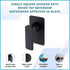 Single Square Shower Bath Mixer Tap Bathroom WATERMARK Approved in Black