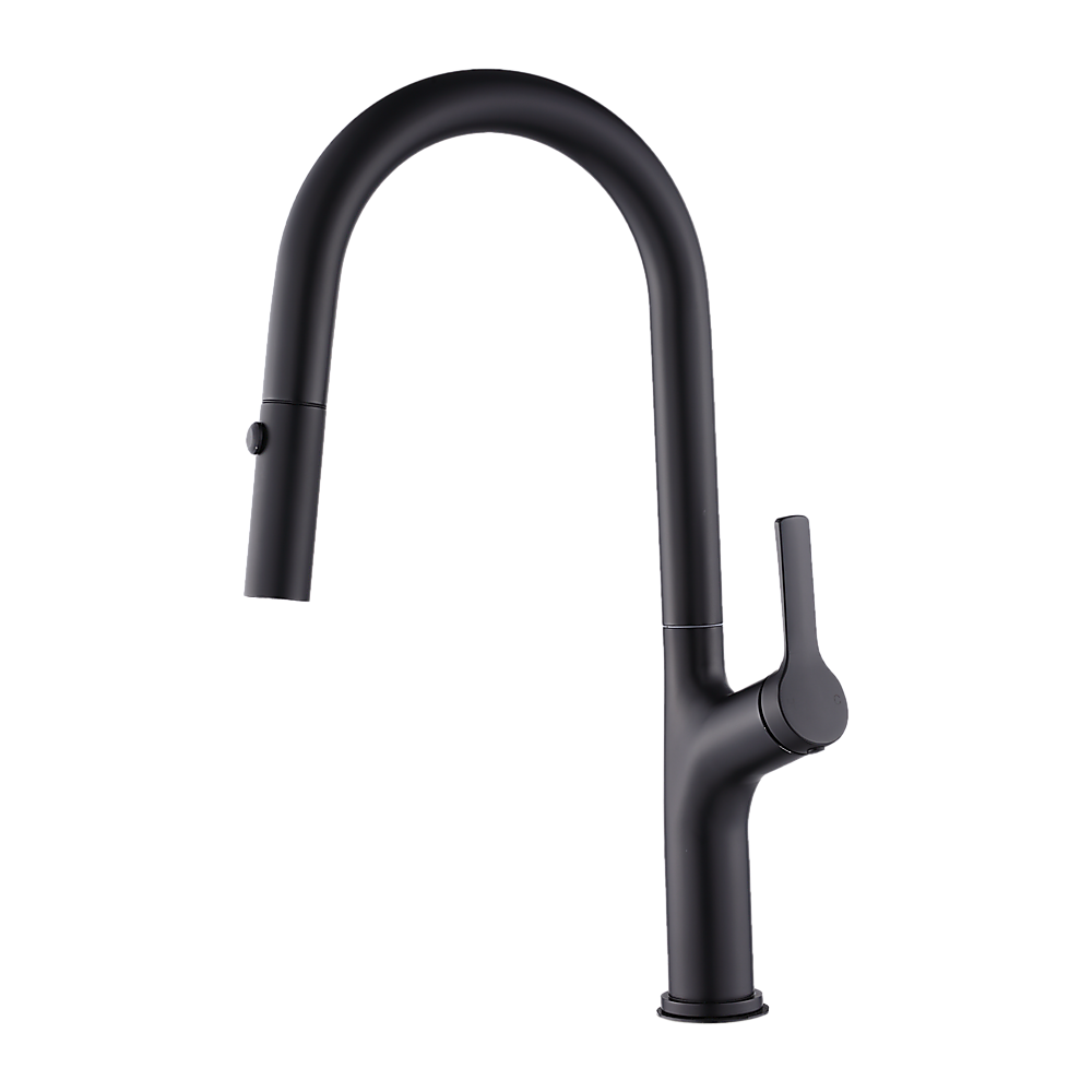 Black Pull Out Kitchen Mixer Tap Stainless Steel Sink Faucet WELS Certified