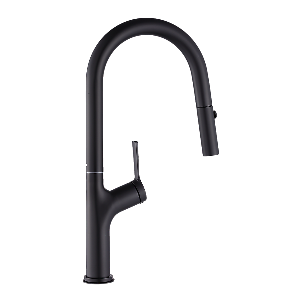 Black Pull Out Kitchen Mixer Tap Stainless Steel Sink Faucet WELS Certified