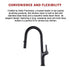 Black Pull Out Kitchen Mixer Tap Stainless Steel Sink Faucet WELS Certified