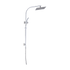 WELS 10" Rain Shower Head Set Square Dual Heads High Pressure with Handheld in Chrome
