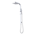 WELS 10" Rain Shower Head Set Square Dual Heads High Pressure with Handheld in Chrome