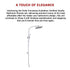 WELS 10" Rain Shower Head Set Square Dual Heads High Pressure with Handheld in Chrome