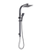 WELS 10" Rain Shower Head Set Square Dual Heads High Pressure with Handheld in Black