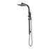 WELS 10" Rain Shower Head Set Square Dual Heads High Pressure with Handheld in Black