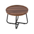 Round Coffee Side Table, Density Board Top, Metal Frame, 50x50x39cm Size