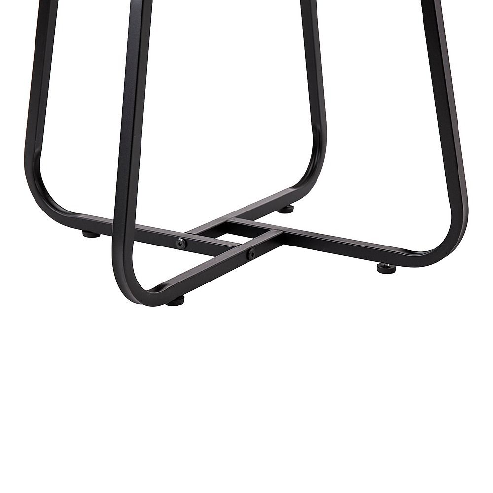 Round Coffee Side Table, Density Board Top, Metal Frame, 50x50x39cm Size