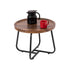 Round Coffee Side Table, Density Board Top, Metal Frame, 50x50x39cm Size