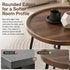 Round Coffee Side Table, Density Board Top, Metal Frame, 50x50x39cm Size