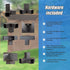Roof Pergola Gazebo Shed Matte Black Steel Brackets and Black Screens DIY Kits
